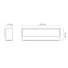 Oprawa elewacyjna LED VILA antracyt 12W 4000K 440lm IP54 GXPS068 GREENLUX wymiar