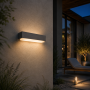Kinkiet LED elewacyjny VILA 3,5W 4000K 210lm szary IP54 IK10 Greenlux aranżacja.png