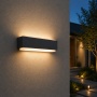 Kinkiet LED elewacyjny VILA 7W 4000K 400lm antracyt IP54 IK10 Greenlux aranżacja.jpg