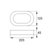 Oprawa elewacyjna owalna VALIT C25-EL2-O-010GR-3K 10W 3000K 800lm IP65 grafit BEMKO wymiar