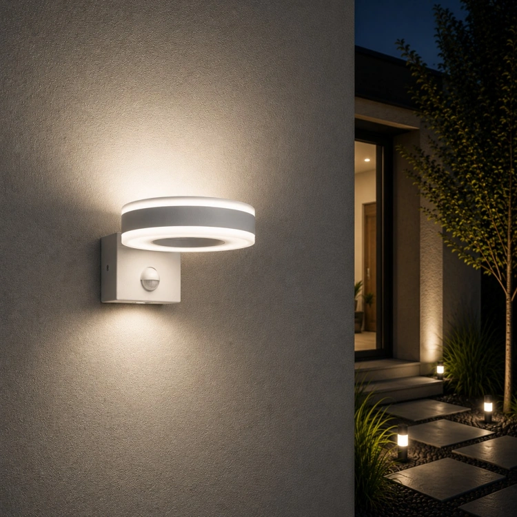 HOWLIT LED 20W oprawa ogrodowa z czujnikiem ruchu 1800lm IP65 4000K biała
