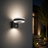 HOWLIT LED 20W oprawa ogrodowa z czujnikiem ruchu 1800lm IP65 4000K czarna