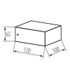 Wymiary oprawy Kanlux LEGINO GX53 EL5 B 120x100x50mm