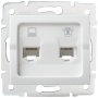 Gniazdo komputerowo-telefoniczne (RJ45 Cat 5e+RJ11) LOGI 02-1430-002 bi białe Kanlux 25112