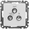 Potrójne gniazdo RTV SAT SDD111481 Sedna Design Elements białe