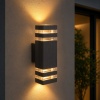 Lampa elewacyjna OE-1 2xGU10 IP54 antracyt góra dół aranżacja