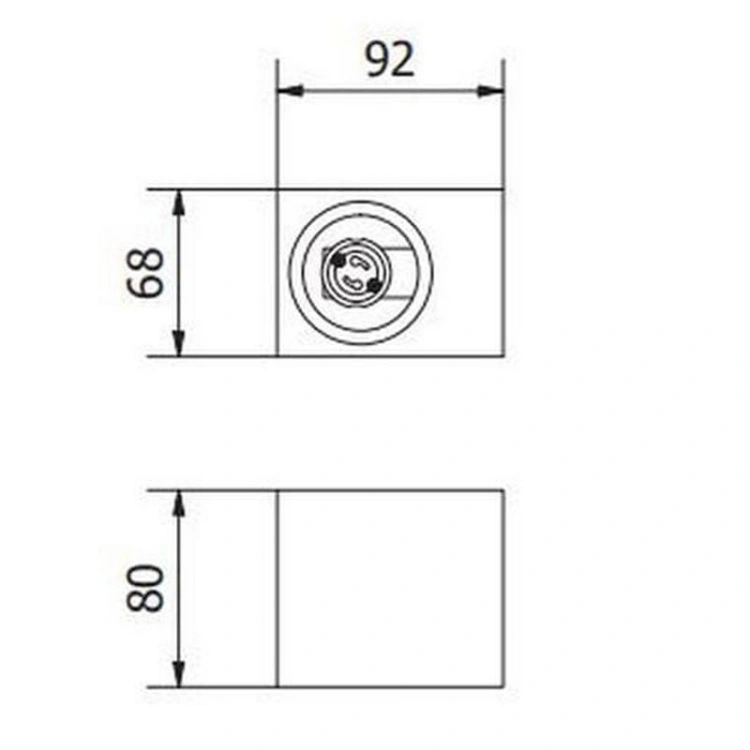 Kinkiet elewacyjny TIAGO GU10 IP54 inox - wymiar