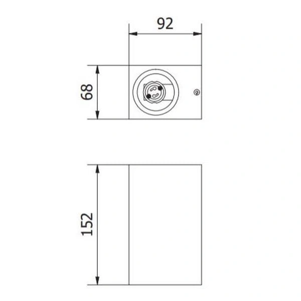 Lampa elewacyjna TIAGO 2xGU10 IP54 szara dwukierunkowa