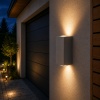 Lampa elewacyjna TIAGO 2xGU10 IP54 szara dwukierunkowa ranżącja