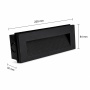 Oprawa elewacyjna LED ENCANTA Asymetryczna 6W CCT IP54 czarna podtynkowa wymiar