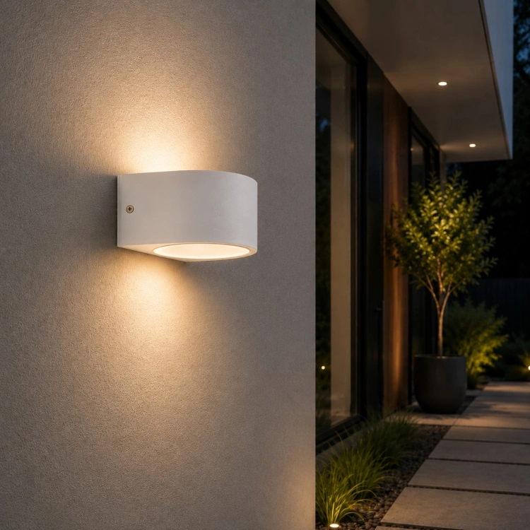 Oprawa elewacyjna LED VERSA 15W CCT 2100lm biała IP65 aranżacja