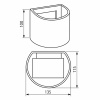 Oprawa natynkowa REKA LED EL-O 7W 360lm 4000K IP54 KANLUX 28991 wymiar