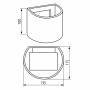 Oprawa natynkowa REKA LED EL-O 7W 360lm 4000K IP54 KANLUX 28991 wymiar