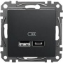 Gniazdo USB A+C Sedna SDD114402 antracyt