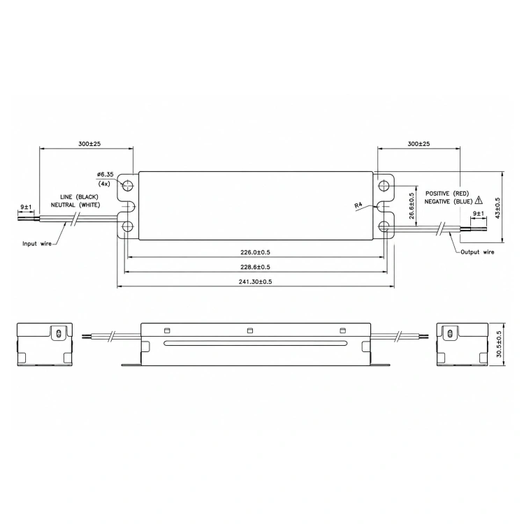 Zasilacz LED Philips Xitanium 80W 24V -wymiary