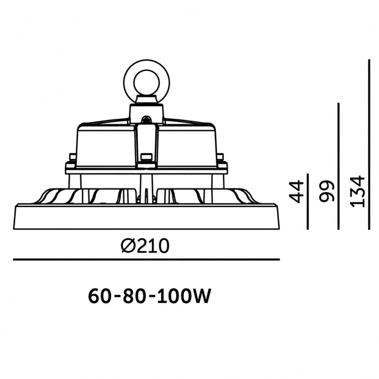 Oprawa przemysłowa High Bay LED RIO PRO 60-80-100W 3CCT IP66