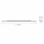 Świetlówka LED T5 G5 8W 4000K 459mm - rysunek wymiarowy