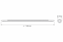 Świetlówka LED T5 G5 12W 4000K 1440lm - wymiary