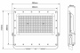 Naświetlacz LED NL-4 Premium 200W – widok produktu, wymiary