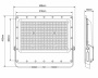 Naświetlacz LED NL-4 Premium 500W 6500K 75000 lm wymiary