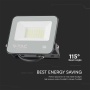 30W Naświetlacz URBIN 120 / Chip Samsung / Przewód: 1m / Barwa: 6500K / Obudowa: Czarna / Skuteczność 115lm/w