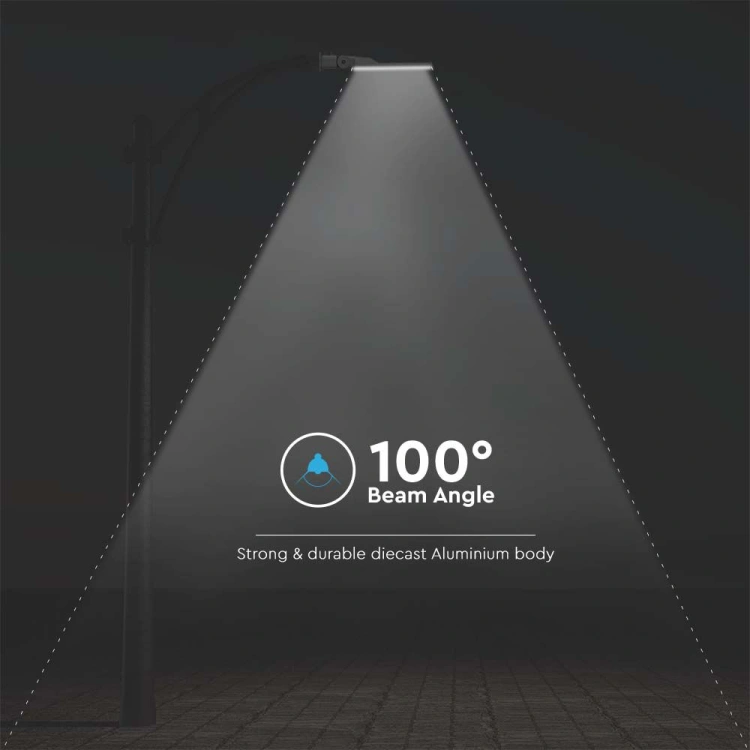 100W Lampa uliczna z regulowanym uchwytem FERANO / Chip SAMSUNG / Barwa:4000K / Obudowa: Szara