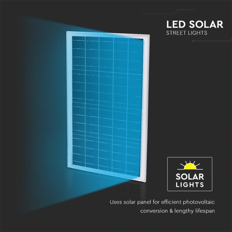 50W Solarna lampa uliczna FERA/ Barwa:4000K / Obudowa: Czarna