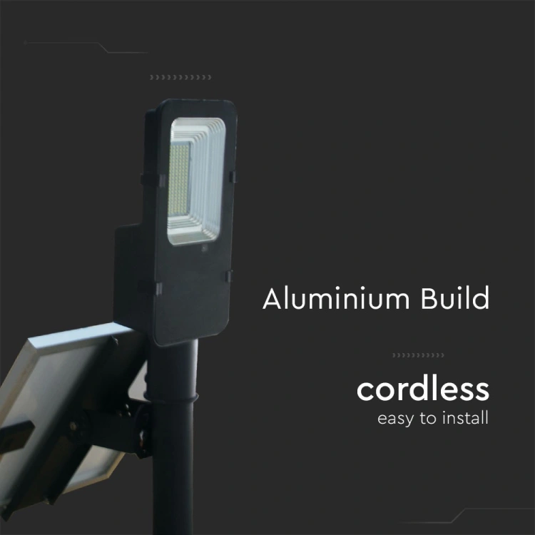 50W Solarna lampa uliczna FERA/ Barwa:4000K / Obudowa: Czarna