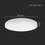 24W Plafon LED / SAMSUNG / Średnica: 295mm / Barwa:4000K / Klosz: Okrągły mleczny biała ramka / IP44