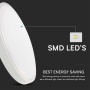 24W Plafon LED / SAMSUNG / Średnica: 295mm / Barwa:4000K / Klosz: Okrągły mleczny biała ramka / IP44