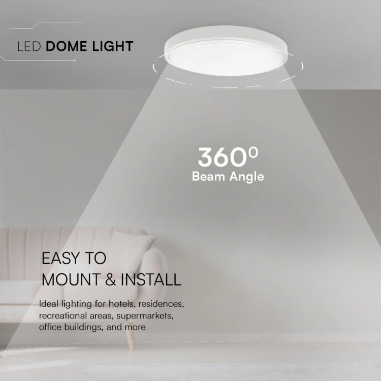 24W Plafon LED / SAMSUNG / Średnica: 295mm / Barwa:4000K / Klosz: Okrągły mleczny biała ramka / IP44