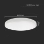 18W Plafon LED / SAMSUNG / Średnica: 225mm / Barwa:4000K / Klosz: Okrągły mleczny biała ramka / IP44