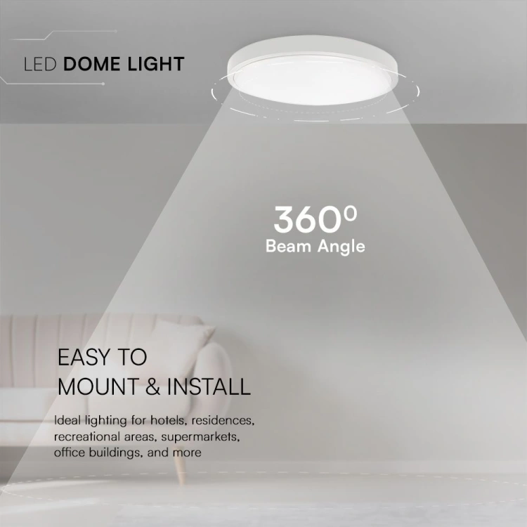 18W Plafon LED / SAMSUNG / Średnica: 225mm / Barwa:4000K / Klosz: Okrągły mleczny biała ramka / IP44