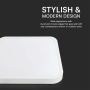 18W Plafon LED / SAMSUNG / Średnica: 225mm / Barwa:4000K / Klosz: Kwadratowy mleczny biała ramka / IP44