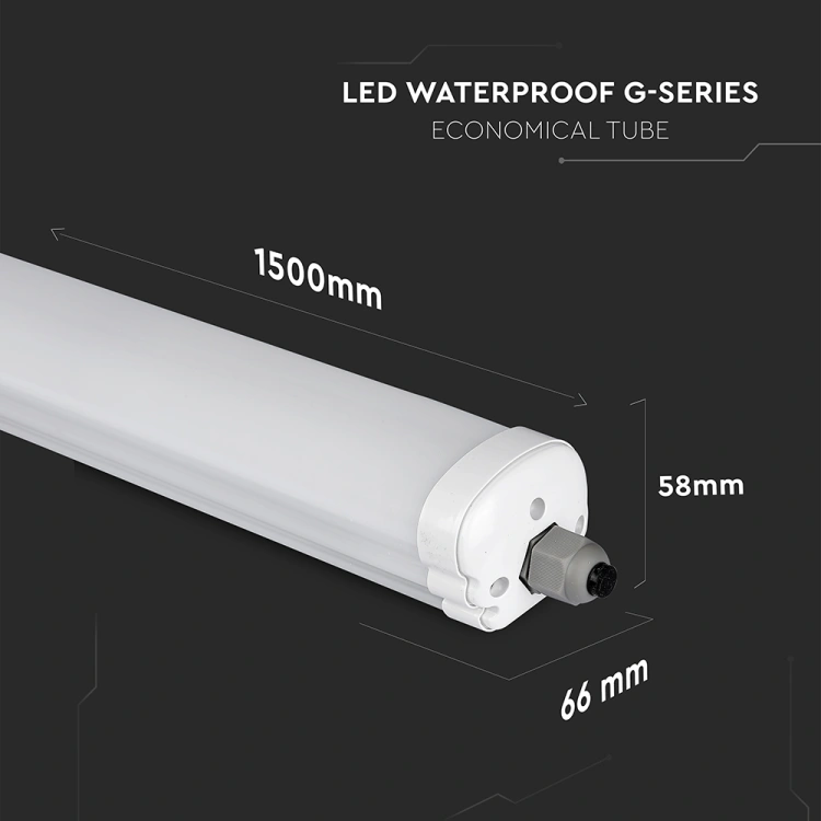 48W Oprawa hermetyczna 150cm Seria-G / CREE / Barwa: 4000K / Skuteczność 135lm/W / 6 Lat gwarancji