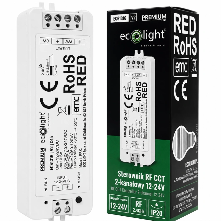 Sterownik LED CCT 12–24V Eco Light