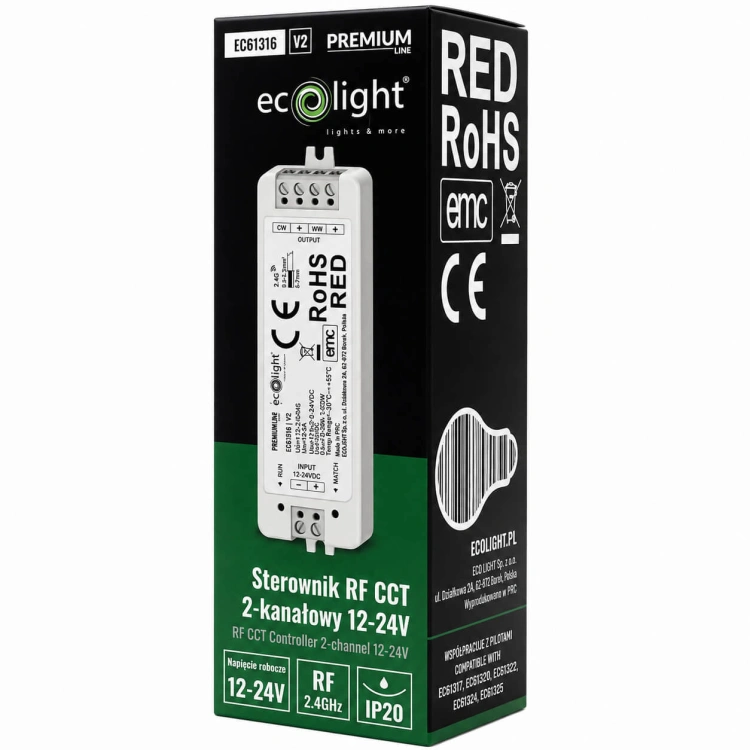 Sterownik RF do taśm LED CCT
