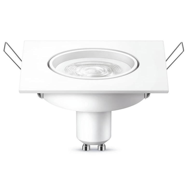 Kwadratowa oprawa LED spot PILA GU10 4,7W 2700K
