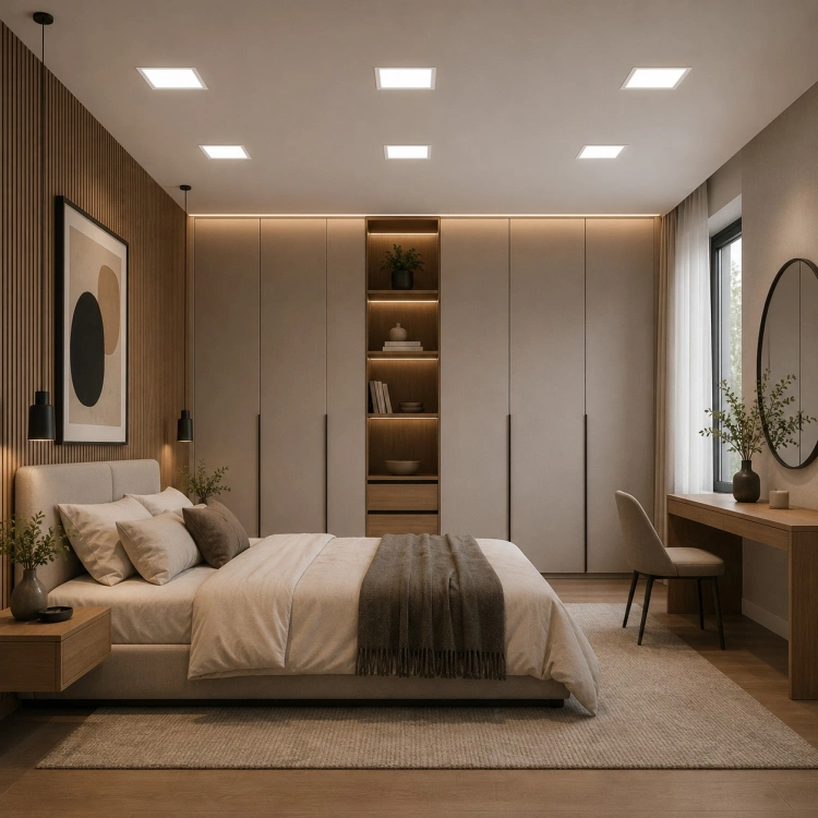 Wymiary downlight LED BEMKO BOLED 300 × 300 mm