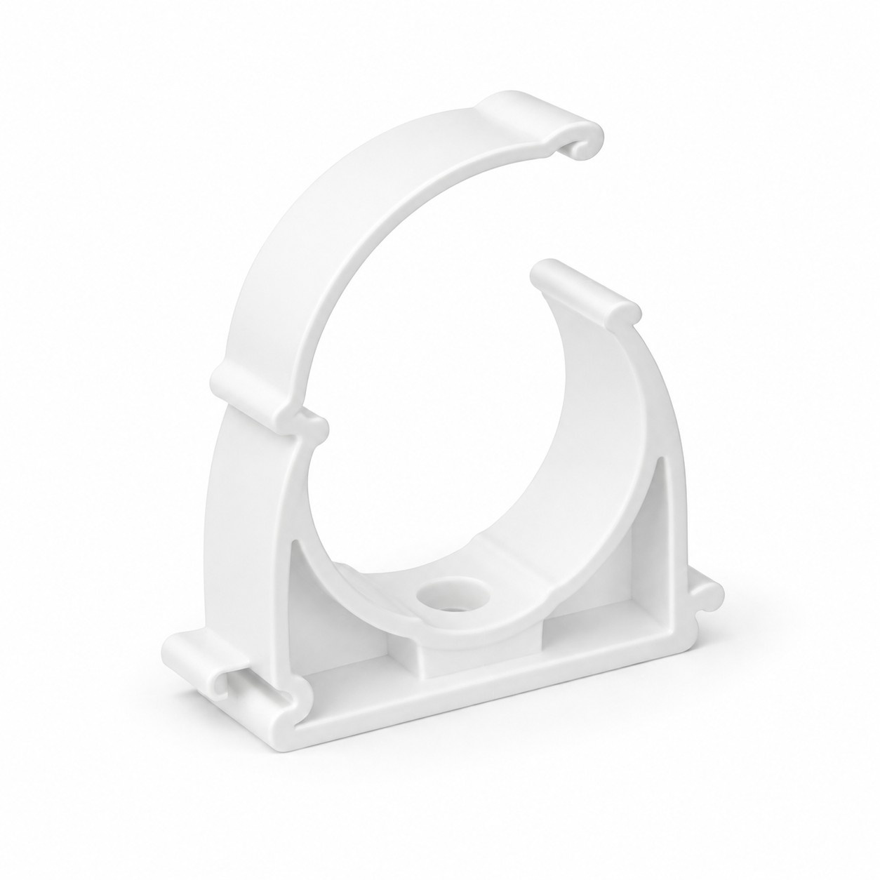 Uchwyt zamykany UZ47 biały do rur RL i RS PVC 47 mm