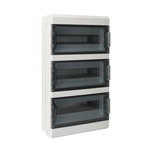 Rozdzielnica modułowa natynkowa KDB-IP65-S39T MK2+ 3x13P IP65 IK08 odporna na UV z dodatkowymi zaciskami N/PE kolor szary