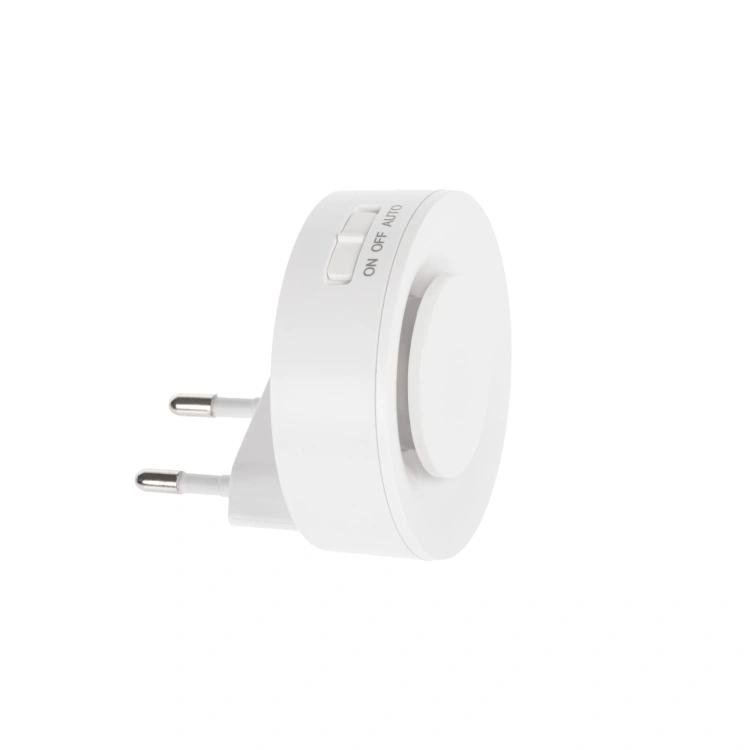 Lampka wtykowa LED RIBI LED WW W 0,33W 4lm barwa ciepłobiała 2700K biała z czujnikiem ruchu i zmierzchu