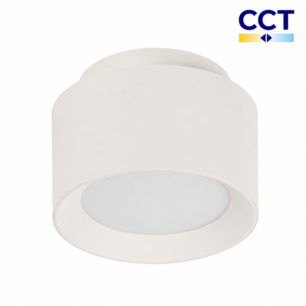 Biała oprawa sufitowa LED SONOR CCT 12W.