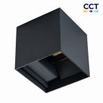 Oprawa elewacyjna REKA CCT EL 7W-L-GR 7W 280 320 300lm CCT 3000 4000 6500K reg. kąta świecenia do 90 IP54 5 lat gwarancji kolor grafitowy