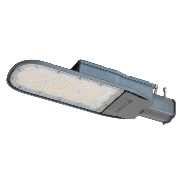 Lampa uliczna LED LEDVANCE ECO AREA SPD 120W 4000K 15600lm IP66 IK08 GY przód – oprawa drogowa z ochroną 10 kV