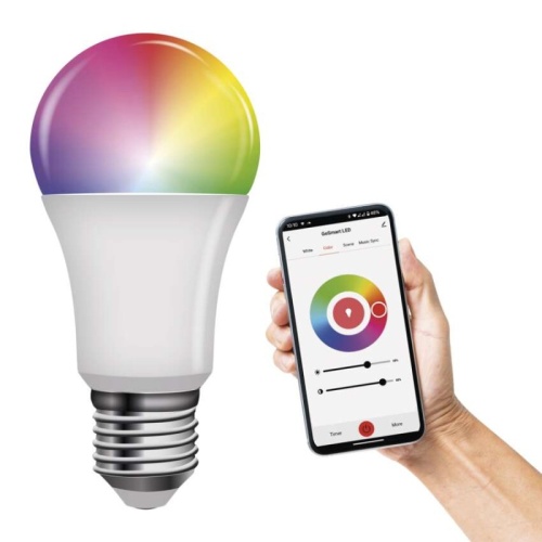 GoSmart Żarówka LED A60 / E27 / 11 W (75 W) / 1 050 lm / RGB / ściemnialna / WiFi