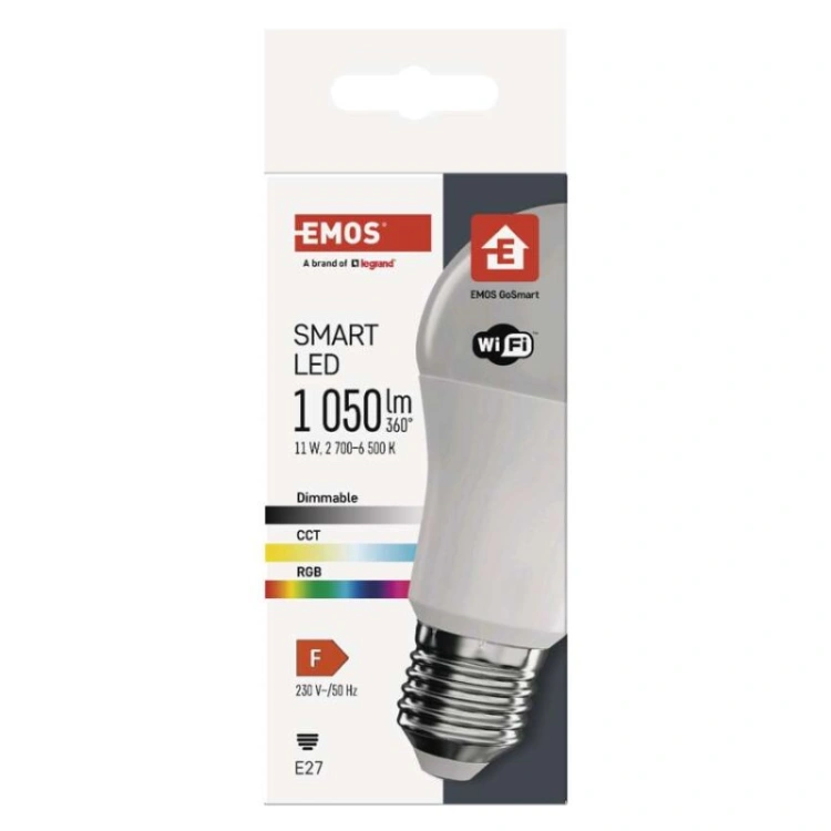 GoSmart Żarówka LED A60 / E27 / 11 W (75 W) / 1 050 lm / RGB / ściemnialna / WiFi