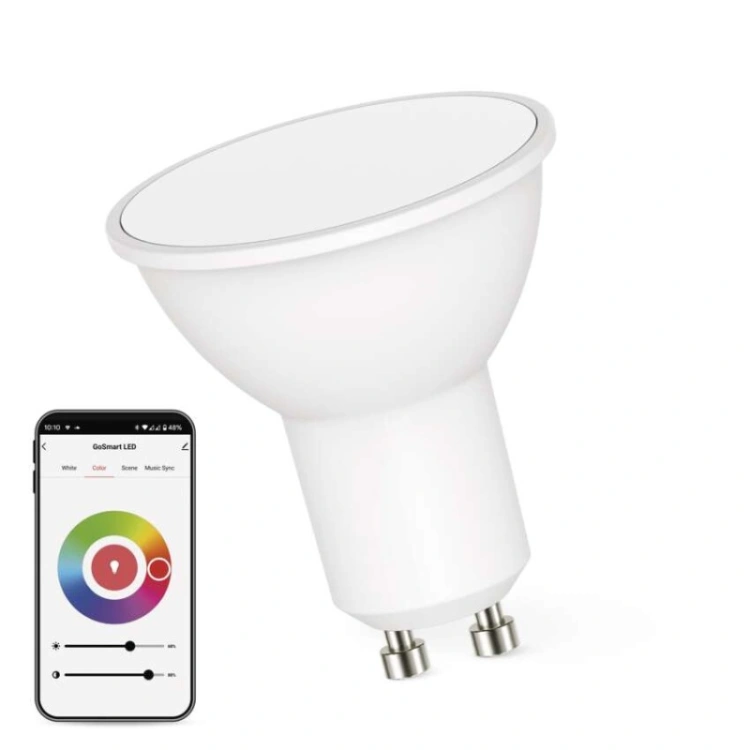 GoSmart Żarówka LED MR16 / GU10 / 4,8 W (35 W) / 400 lm / RGB / ściemnialna / WiFi