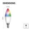GoSmart Żarówka LED świeczka / E14 / 4,8 W (40 W) / 470 lm / RGB / ściemnialna / Zigbee