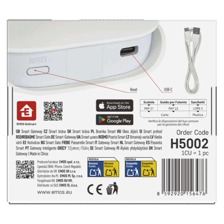 GoSmart Wielofunkcyjna bramka IP-2000Z ZigBee / Bluetooth / WiFi